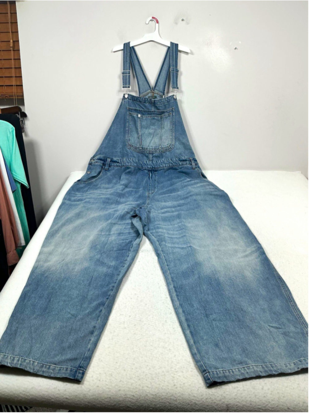 Wild Fable Womens Blue Denim Overall One-Piece 4X Plus Adjustable Pockets